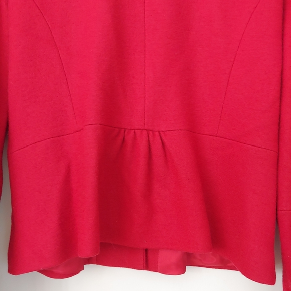 Gerard Darel Wool Button Up Collared Jacket Red Size 8 - Picture 12 of 16